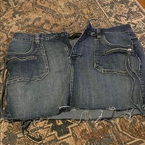 Refuge Blue Denim Mini Skirt